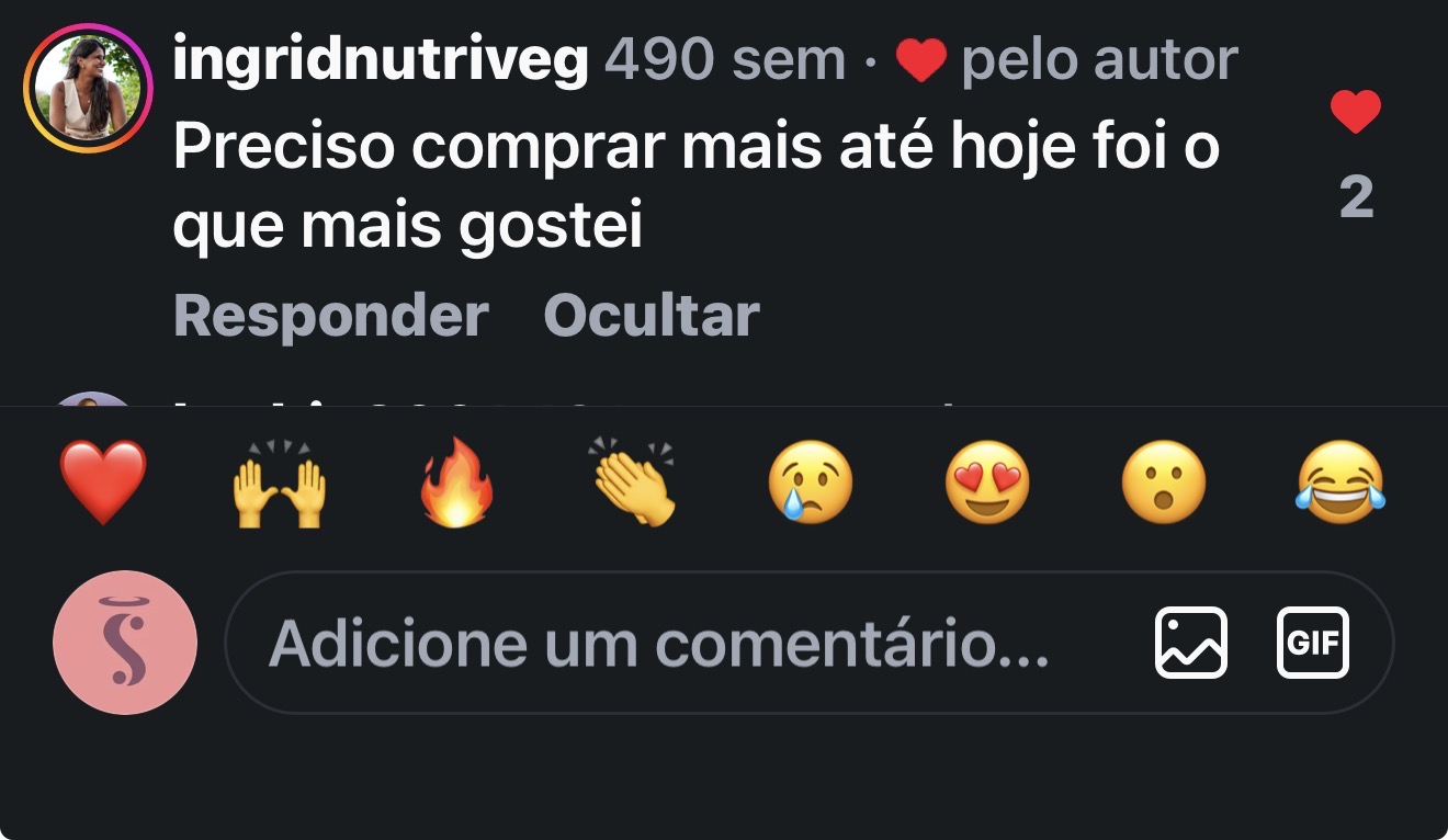 Comentário de cliente: precisa comprar mais, até hoje foi o que mais gostou