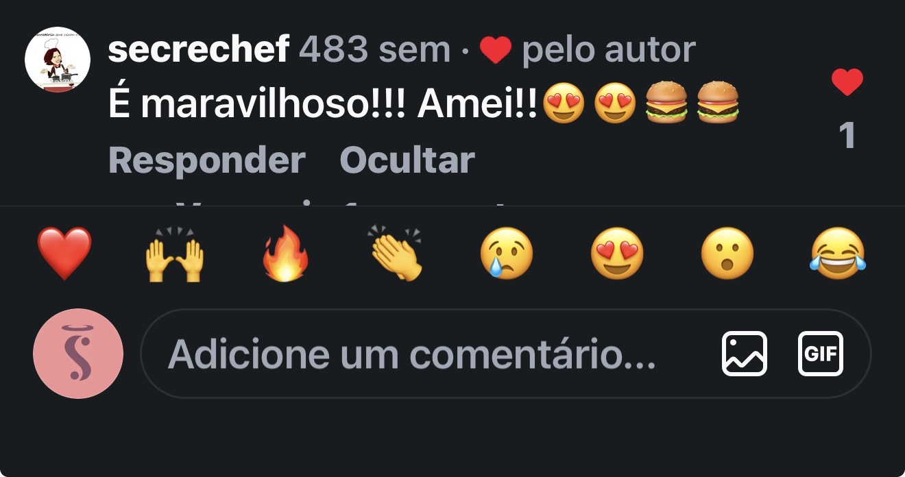 Comentário de cliente: é maravilhoso, amei